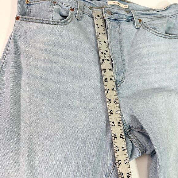 Levi's Ribcage Boot Cut Jeans Womens 18W Blue Cotton Blend Light Washed - Picture 3 of 9